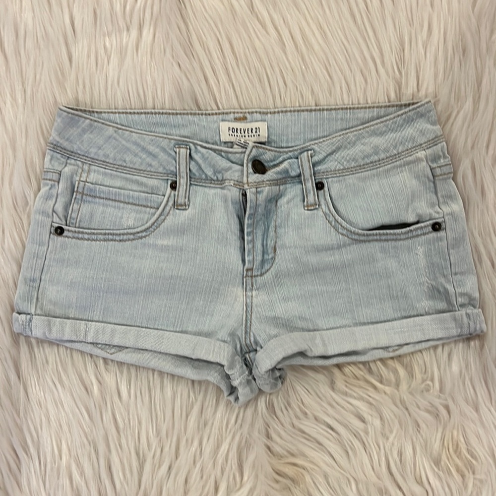 FOREVER 21 Premium Denim Vintage Y2K Jean Shorts Size 26